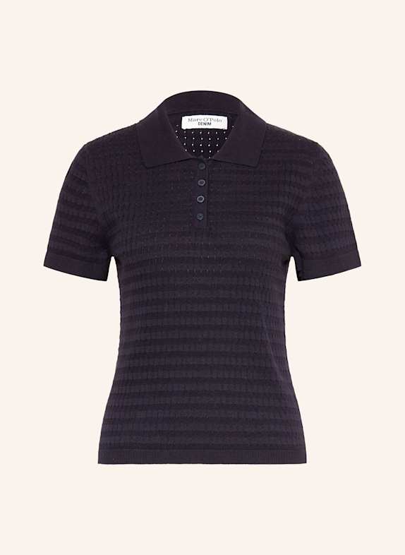 Marc O'Polo DENIM Strick-Poloshirt DUNKELBLAU