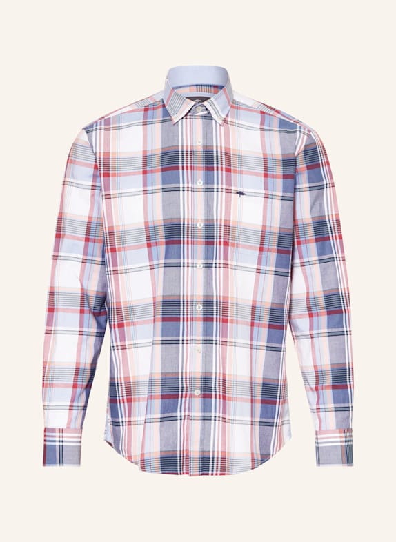 FYNCH-HATTON Oxfordhemd Regular Fit DUNKELROT/ HELLORANGE/ HELLBLAU