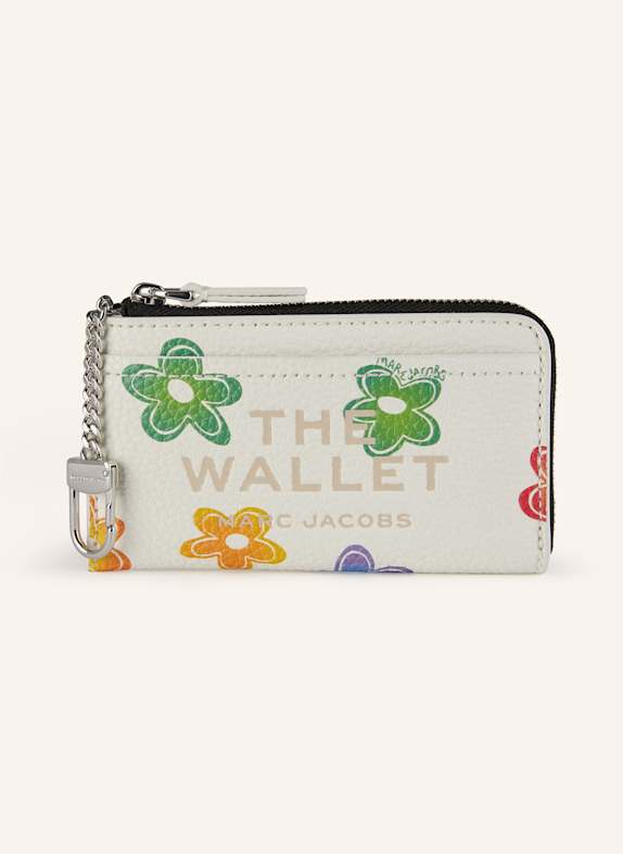 MARC JACOBS Kartenetui THE WILD DAISY TOP ZIP MULTI WALLET WEISS/ GRÜN/ GELB