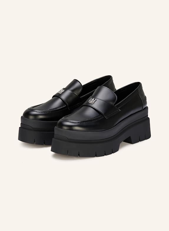 HUGO KRIS platform slip-on shoe BLACK