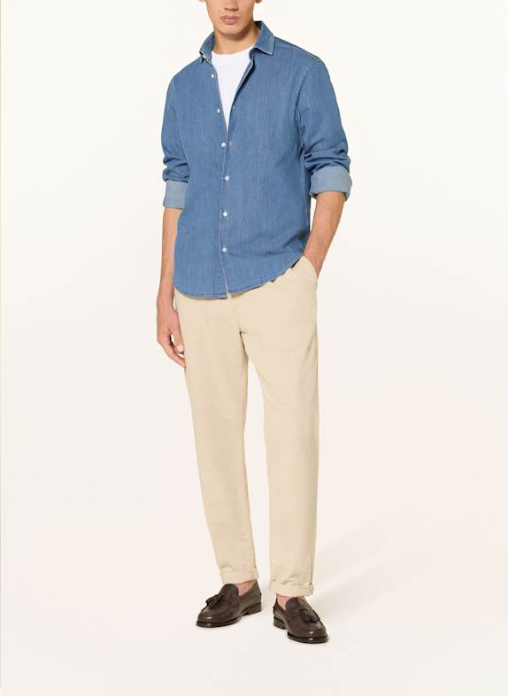 TOMMY HILFIGER Jeansskjorte Slim Fit MØRKEBLÅ