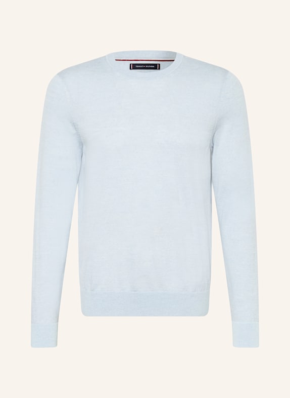 TOMMY HILFIGER Pullover aus Merinowolle HELLBLAU