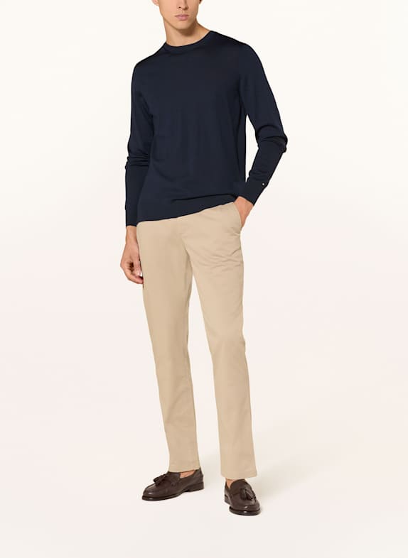 TOMMY HILFIGER Pullover aus Merinowolle DUNKELBLAU