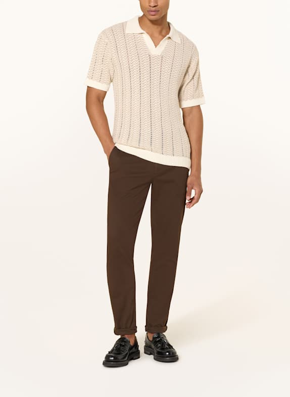 SCOTCH & SODA Strick-Poloshirt BEIGE