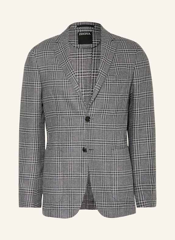 ZEGNA Sakko Extra Slim Fit mit Seide SCHWARZ / WEISS