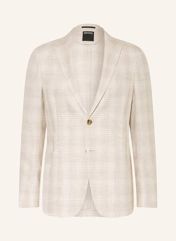 ZEGNA Tailored jacket extra slim fit with linen BEIGE
