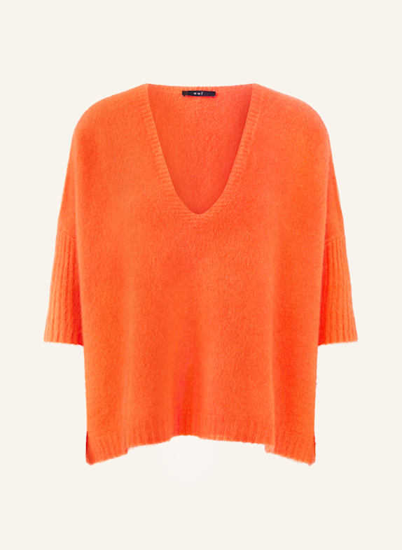 oui Pullover mit 3/4-Arm ORANGE