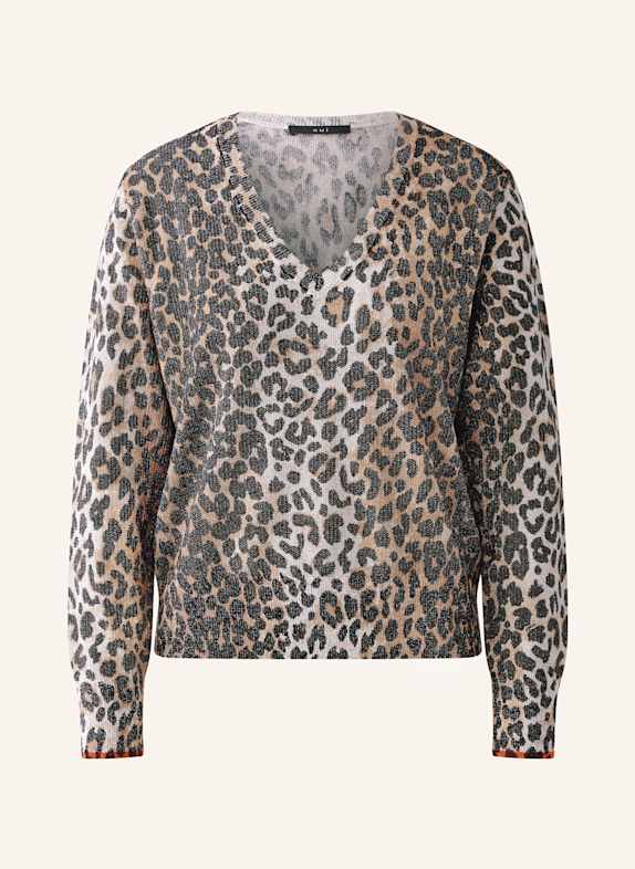 oui Pullover mit Glitzergarn CAMEL/ SCHWARZ