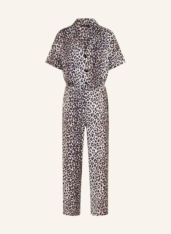 oui Jersey-Jumpsuit SCHWARZ/ BRAUN/ HELLGRAU