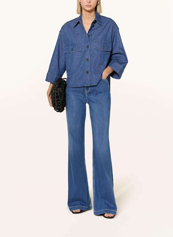 oui Jeansbluse mit 3/4-Arm DUNKELBLAU