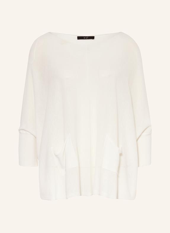 oui Pullover mit 3/4-Arm ECRU