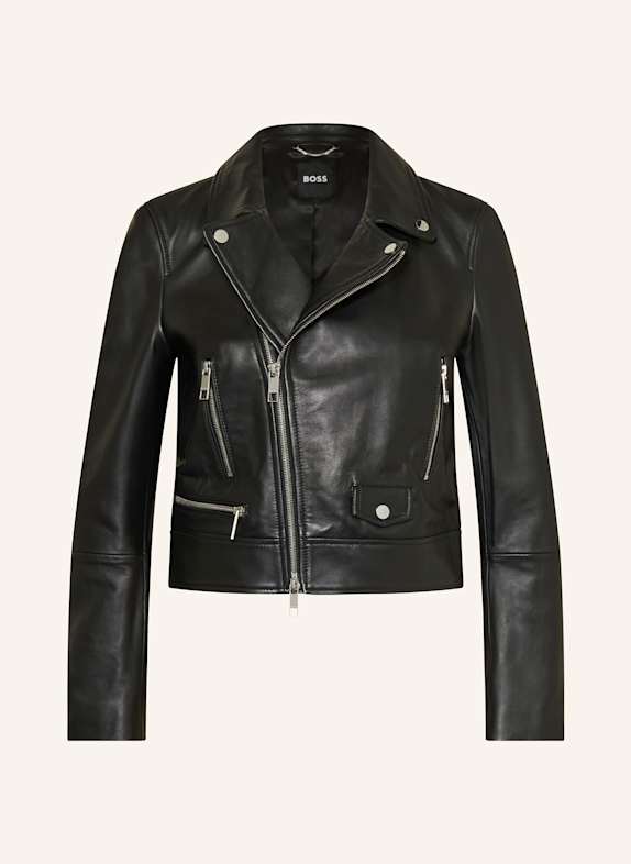 BOSS Lederjacke SAYURI SCHWARZ