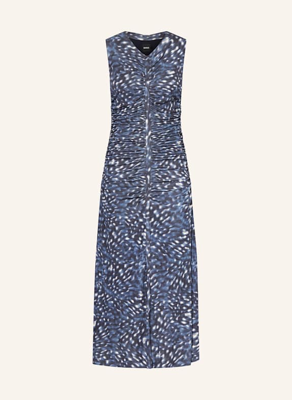 BOSS Kleid ELAMO DUNKELBLAU/ BLAU/ WEISS