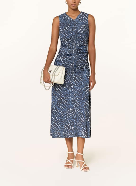 BOSS Kleid ELAMO DUNKELBLAU/ BLAU/ WEISS