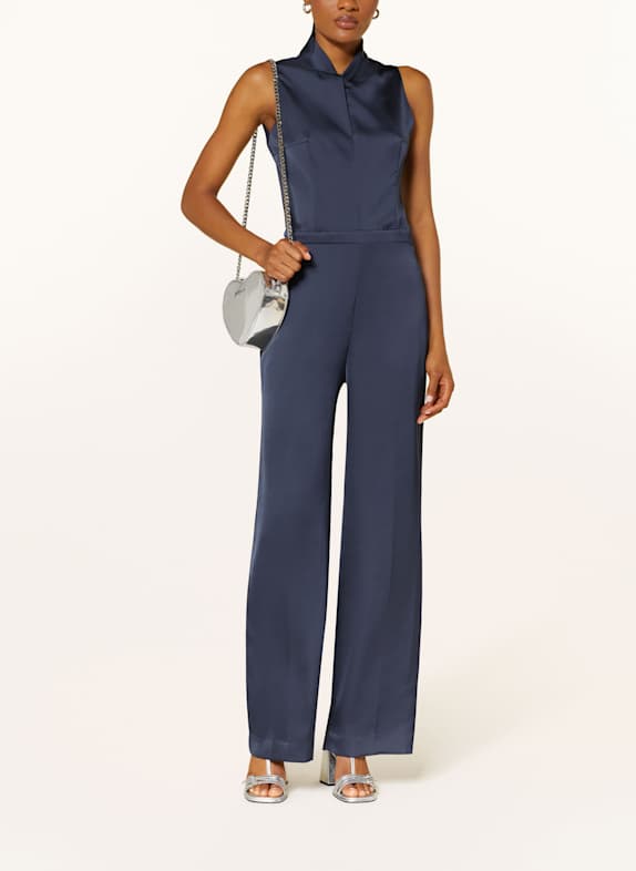 HUGO Satin-Jumpsuit KIFERA mit Cut-outs DUNKELBLAU