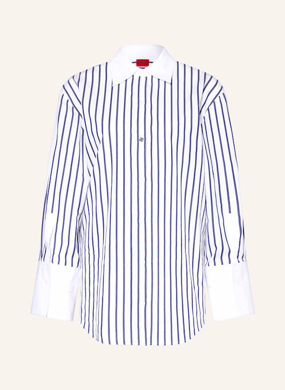 HUGO EBANK shirt blouse WHITE/ DARK BLUE