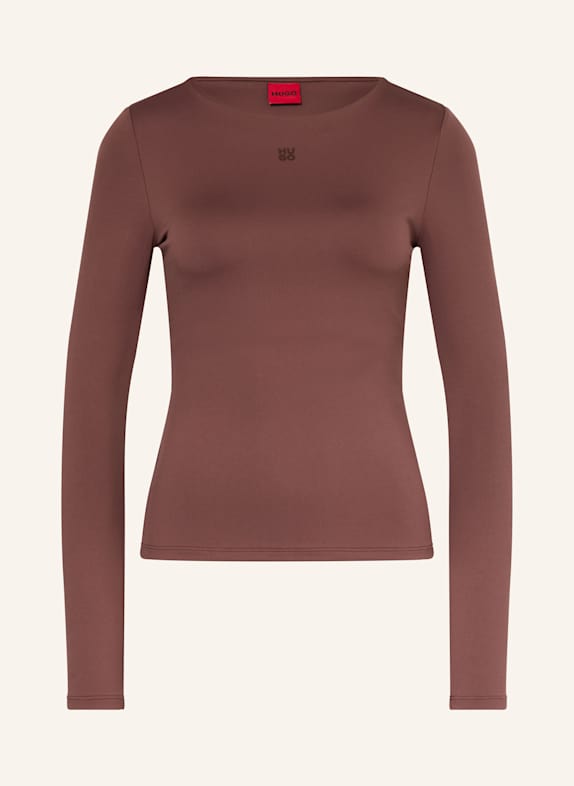HUGO Long sleeve shirt DASIIA BROWN