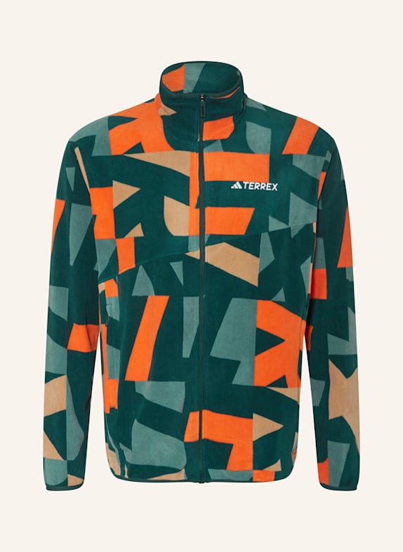 adidas TERREX Fleecejacke TERREX MULTI PRINTED FULL ZIP PETROL/ ORANGE/ BEIGE