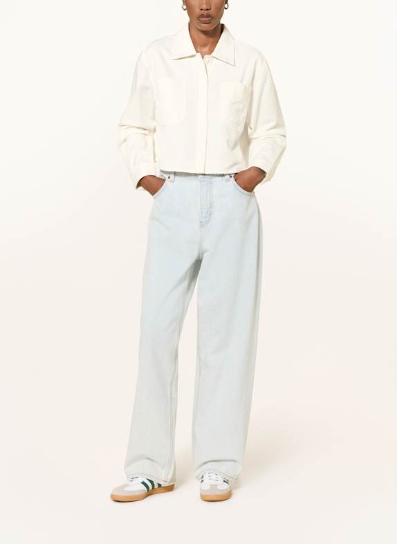 HUGO Cropped overhemdblouse EDIA ECRU