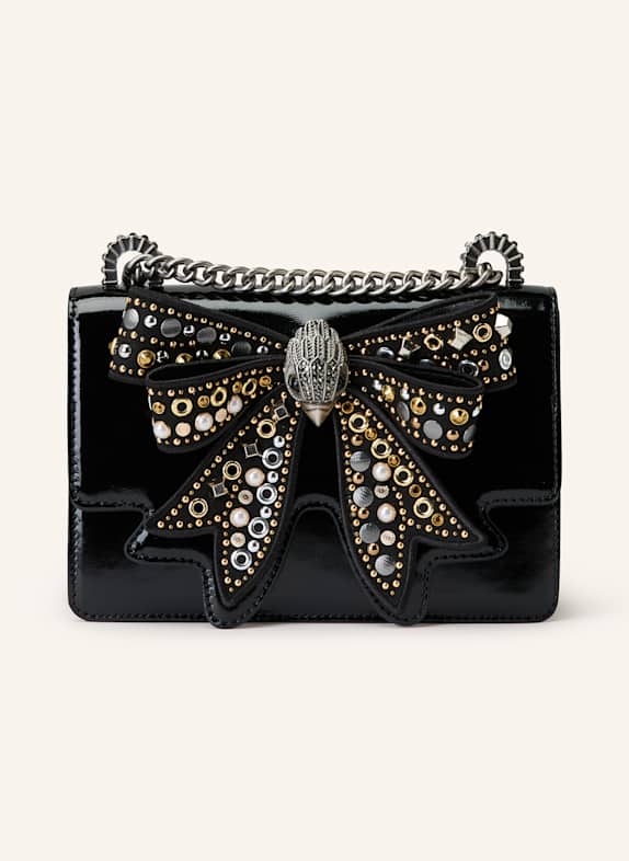 KURT GEIGER Umhängetasche SHOREDITCH BOW SMALL mit Nieten SCHWARZ