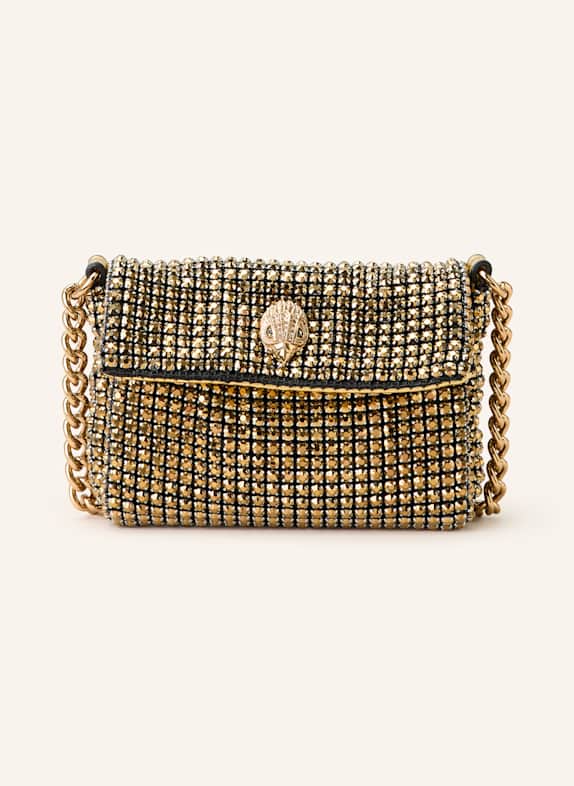 KURT GEIGER Micro bag with decorative gems GOLD