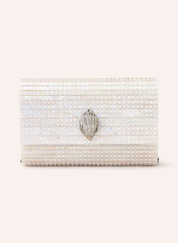 KURT GEIGER PARTY EAGLE clutch with decorative gems LIGHT GRAY