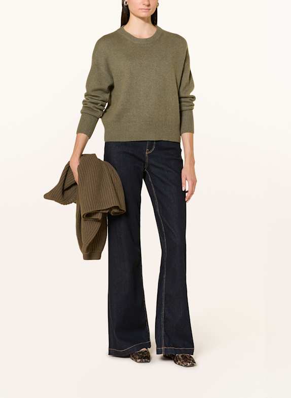 darling harbour Cashmere-Pullover MOSS GREEN