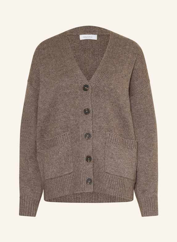 darling harbour Kardigan z kaszmiru truffle melange