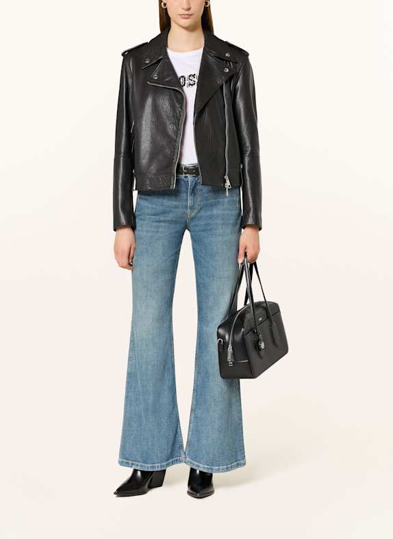 BOSS Lederjacke SANDY SCHWARZ