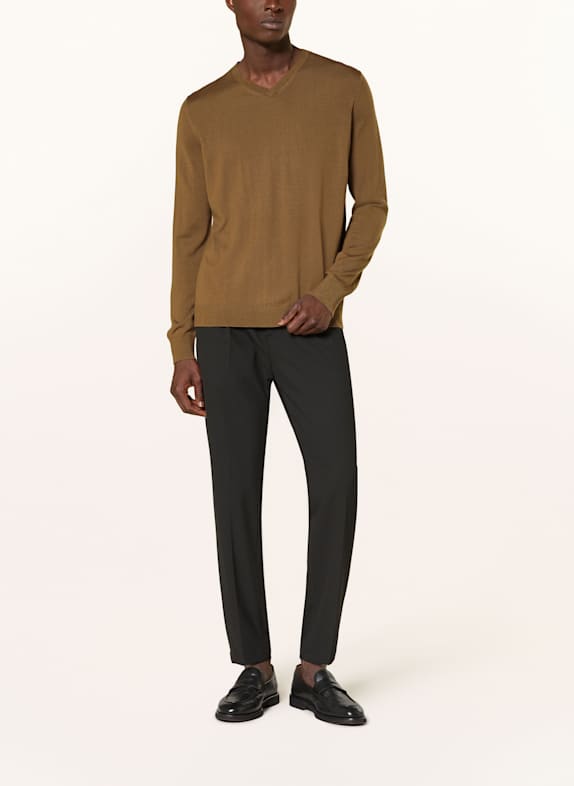 STROKESMAN'S Pullover aus Merinowolle BRAUN