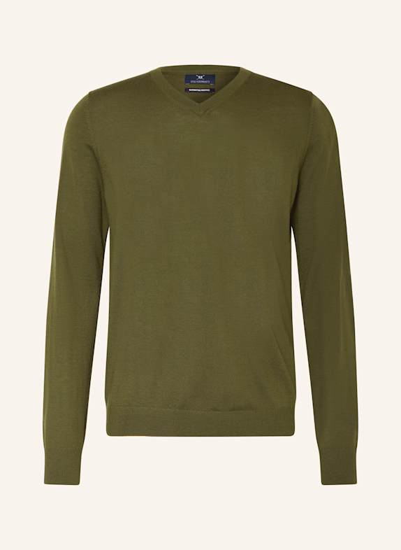 STROKESMAN'S Pullover aus Merinowolle OLIV