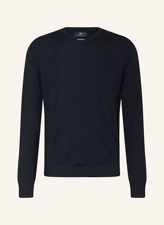 STROKESMAN'S Pullover aus Merinowolle DUNKELBLAU