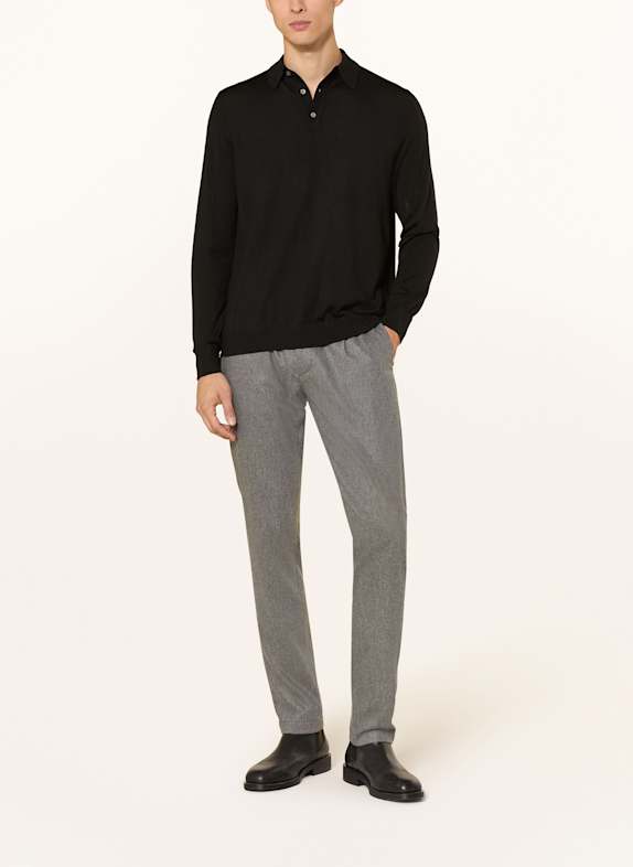 STROKESMAN
S Strick-Poloshirt SCHWARZ