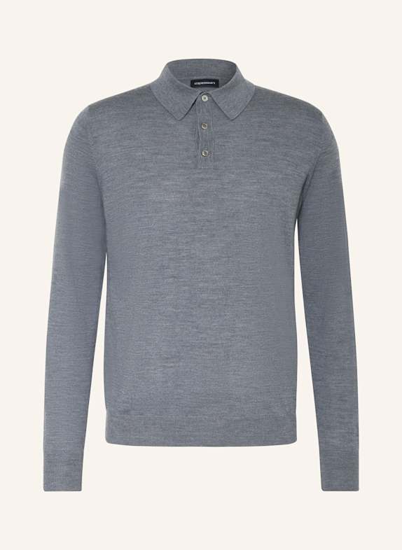 STROKESMAN'S Knitted polo shirt GRAY