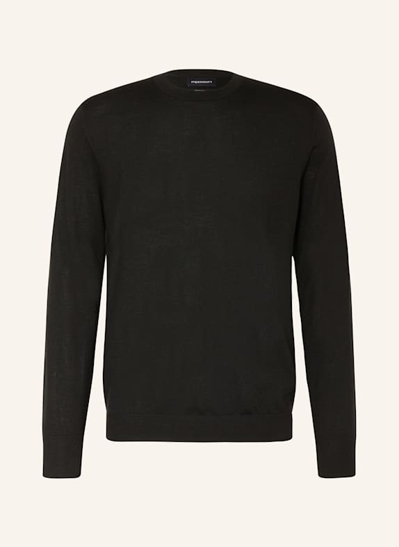 STROKESMAN'S Sweater made of merino wool BLACK