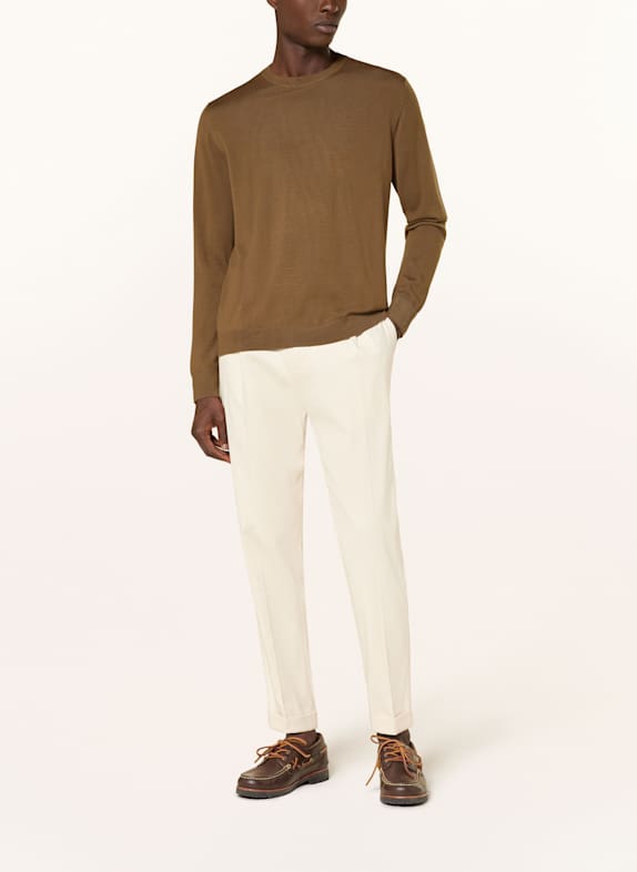 STROKESMAN'S Pullover aus Merinowolle BRAUN