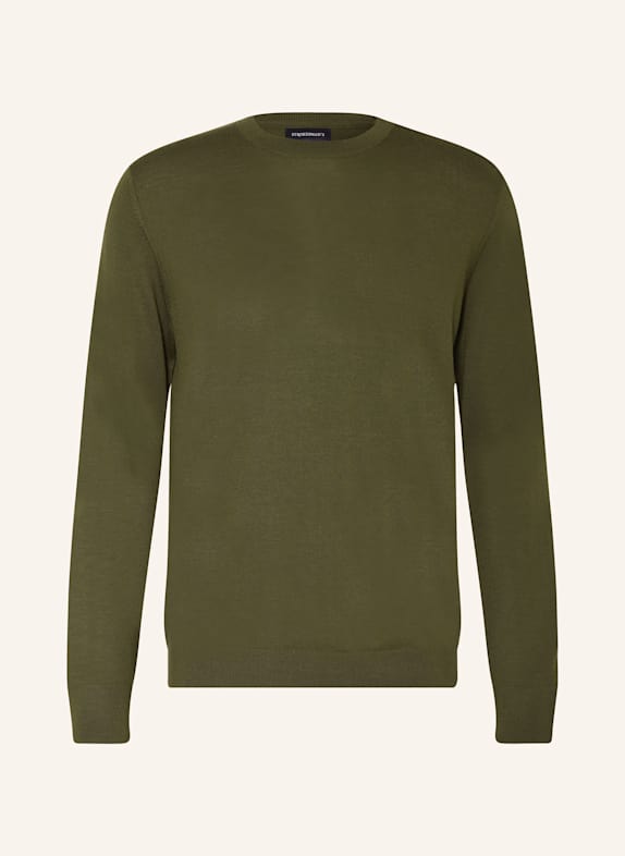 STROKESMAN'S Sweater made of merino wool OLIVE