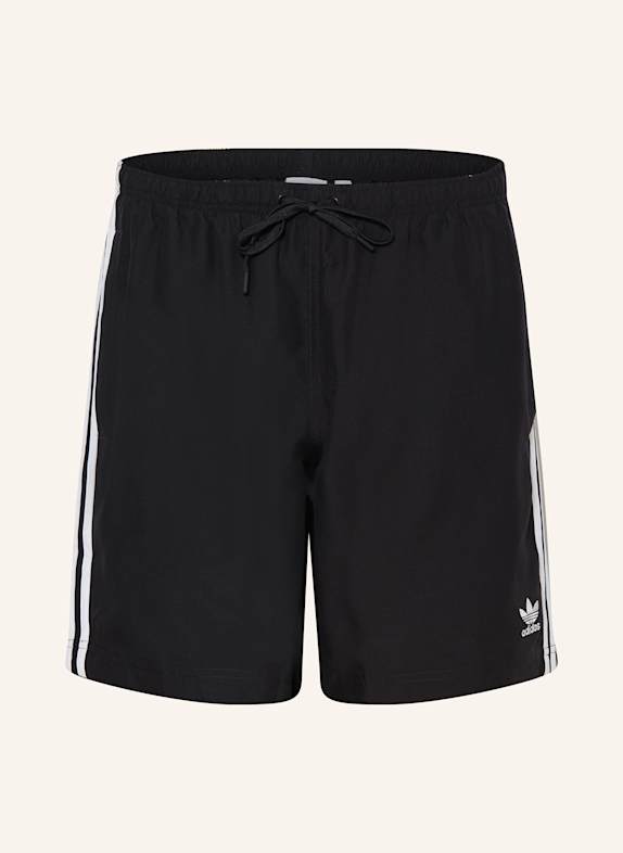 adidas Originals Badeshorts ADICOLOR 3-STREIFEN 8-INCH SCHWARZ