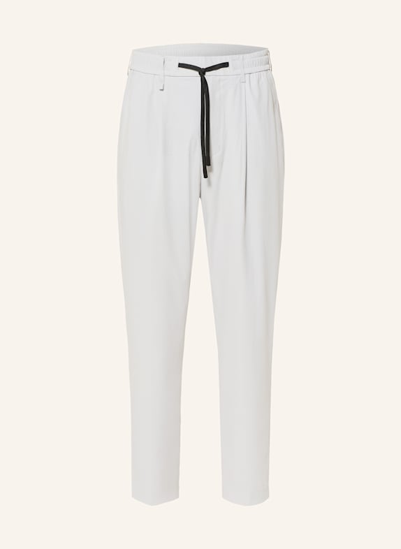 BOSS Jogger style CONVERT PLEAT tapered fit trousers LIGHT GRAY