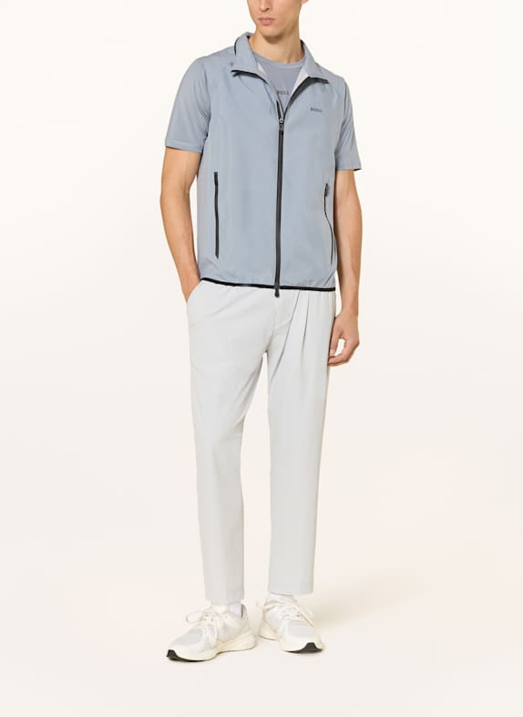 BOSS Hose im Jogging-Stil CONVERT PLEAT Tapered Fit HELLGRAU