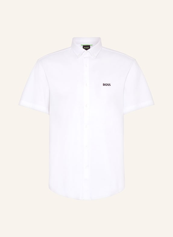 BOSS Kurzarm-Hemd MOTION Regular Fit aus Jersey WEISS