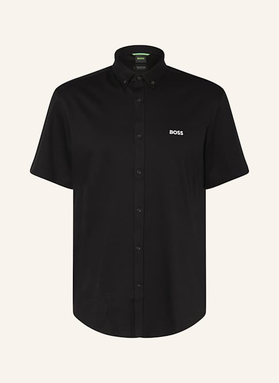 BOSS Dresda Organic Cotton Jersey Hoodie BLACK