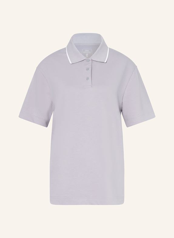 On Piqué-Poloshirt COURTSIDE HELLBLAU/ WEISS