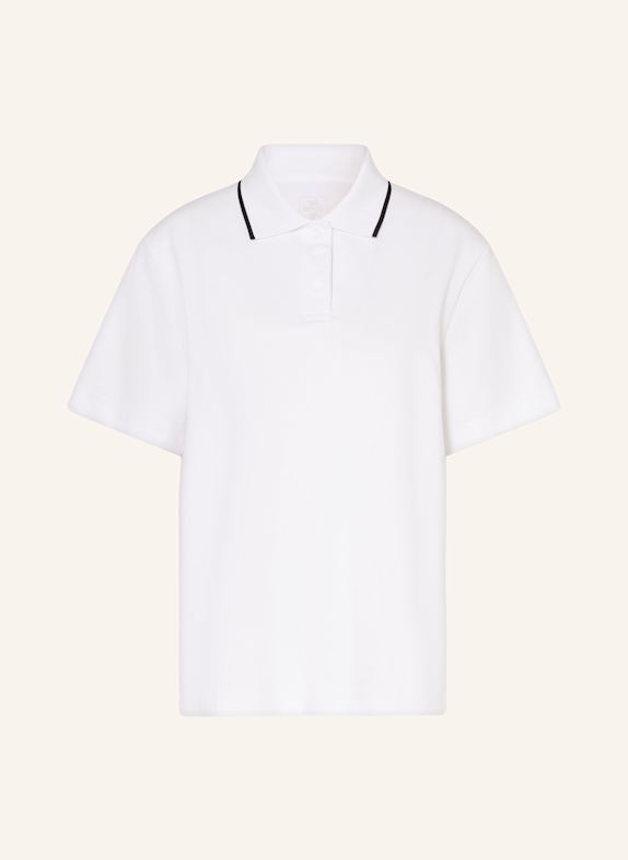 On Piqué-Poloshirt COURTSIDE WEISS/ SCHWARZ