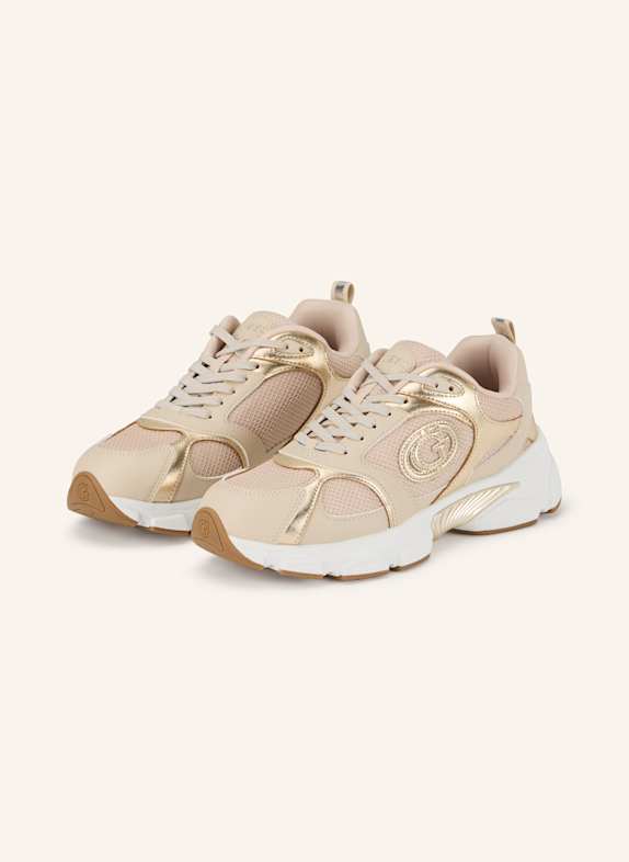 GUESS Sneakersy IBITHA BÉŽOVÁ/ ZLATÁ