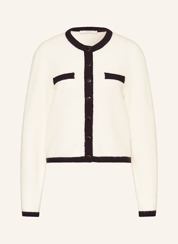 GESTUZ Strickjacke GZALPHA mit Alpaka ECRU / SCHWARZ