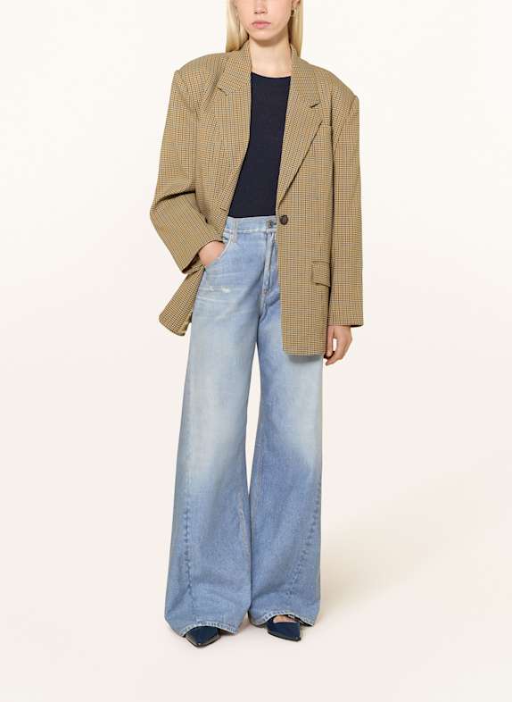 GESTUZ Lange blazer GZCORINA LICHTBRUIN / COGNAC / BLAUW