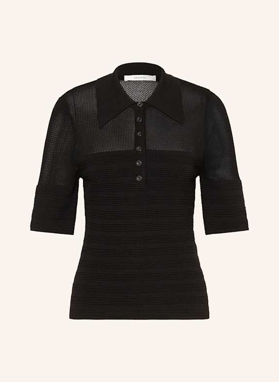 GESTUZ Strick-Poloshirt GZMAGNY SCHWARZ