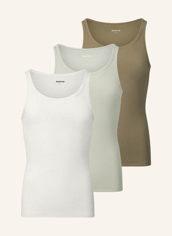 SKIMS Podkoszulka SKIMS COTTON, 3 szt. ARMY MULTI ARMY MULTI