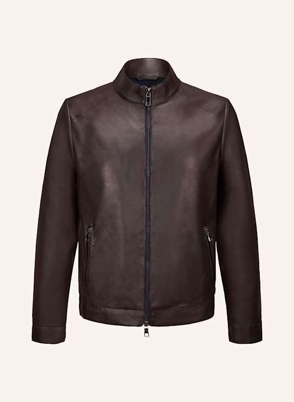 MILESTONE Lederjacke MSANDREW DUNKELBRAUN